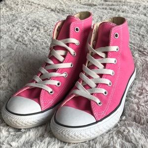 Hot Pink Converse High Tops